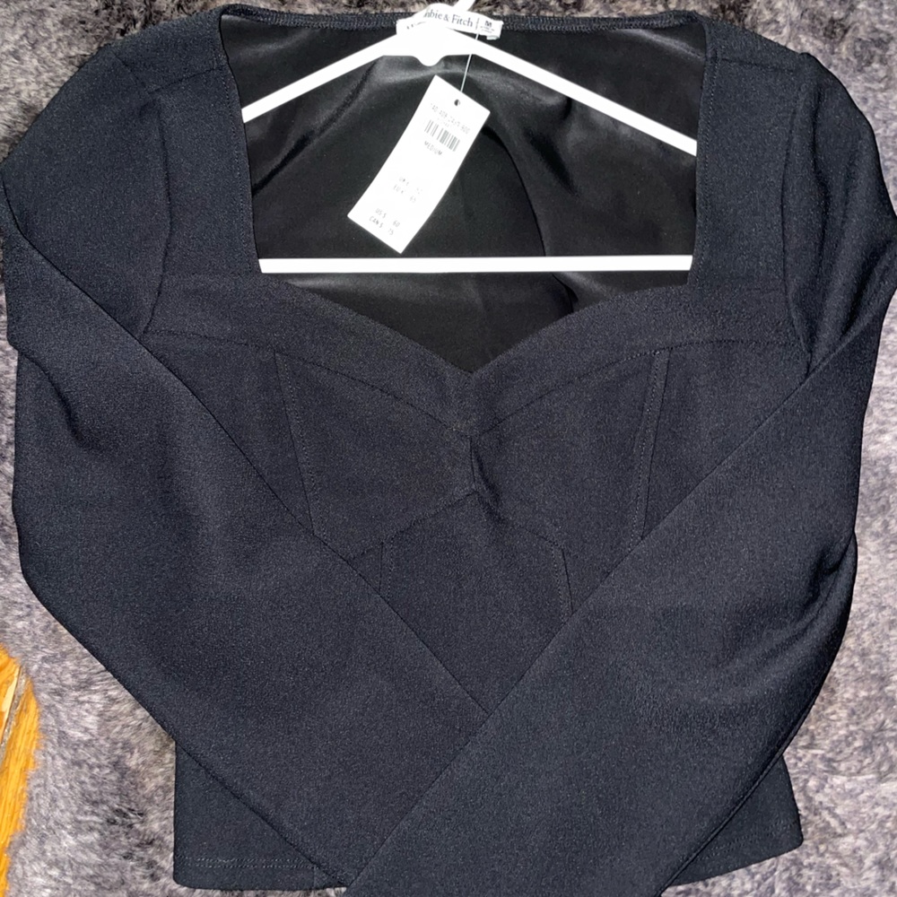 Long sleeve Abercrombie sweetheart neck corset too